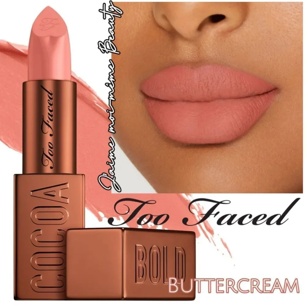 Too Faced Buttercream Cocoa Bold Lipstick- (Warm Apricot Nude)